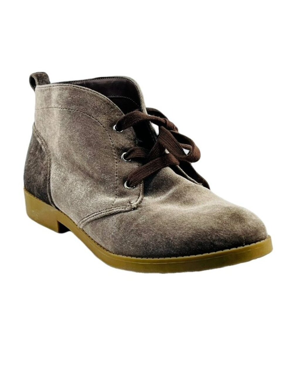 Indigo Rd. Womens Velvet Lace-Up Ankle Boots Size 6M Brown